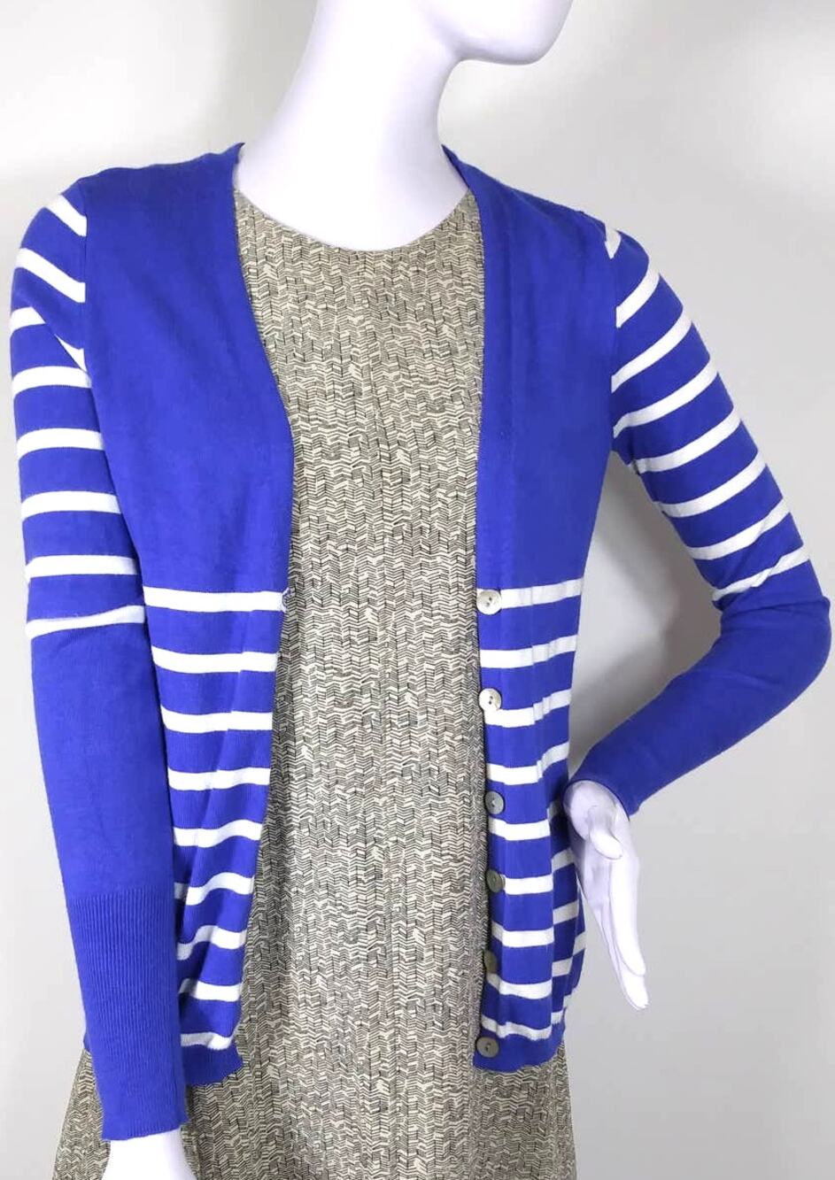 Willi Smith striped cardigan sweater size small
